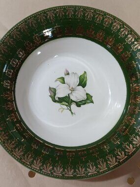 American Limoges Trillium 22K Soup Bowls Set of 2 Vintage GORGEOUS!LQQK!